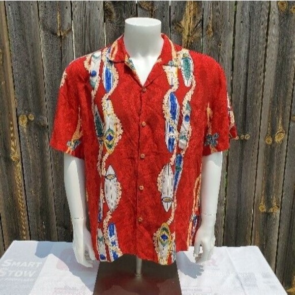 Diamond Head Other - Diamond Head Sportswear Men’s Hawaiian Shirt Surfboards Red Size L